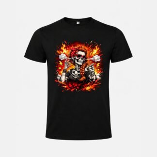Camiseta "Rockera" — Mujer, Negro