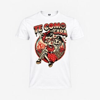 Camiseta "Te Como la Cara" — Mujer, Negro