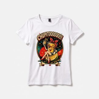 Camiseta "Chupitoooo!!!" — Mujer, Negro