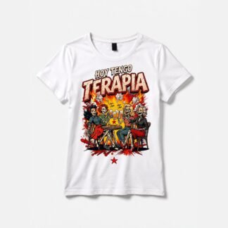Camiseta "Nosotras Tenemos Terapia" — Mujer, Negro