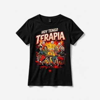 Camiseta "Nosotras Tenemos Terapia" — Mujer, Negro