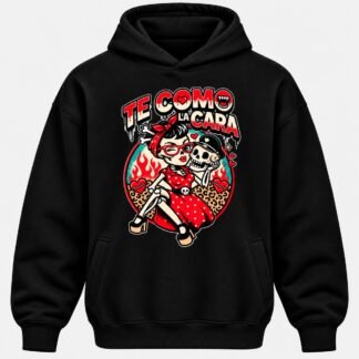 Sudadera "Te Como la Cara" — Negro